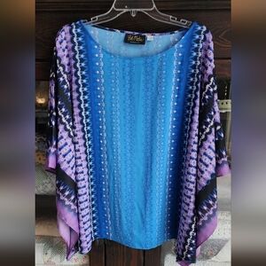 Bob Mackie Vibrant Blue and Purple Tunic